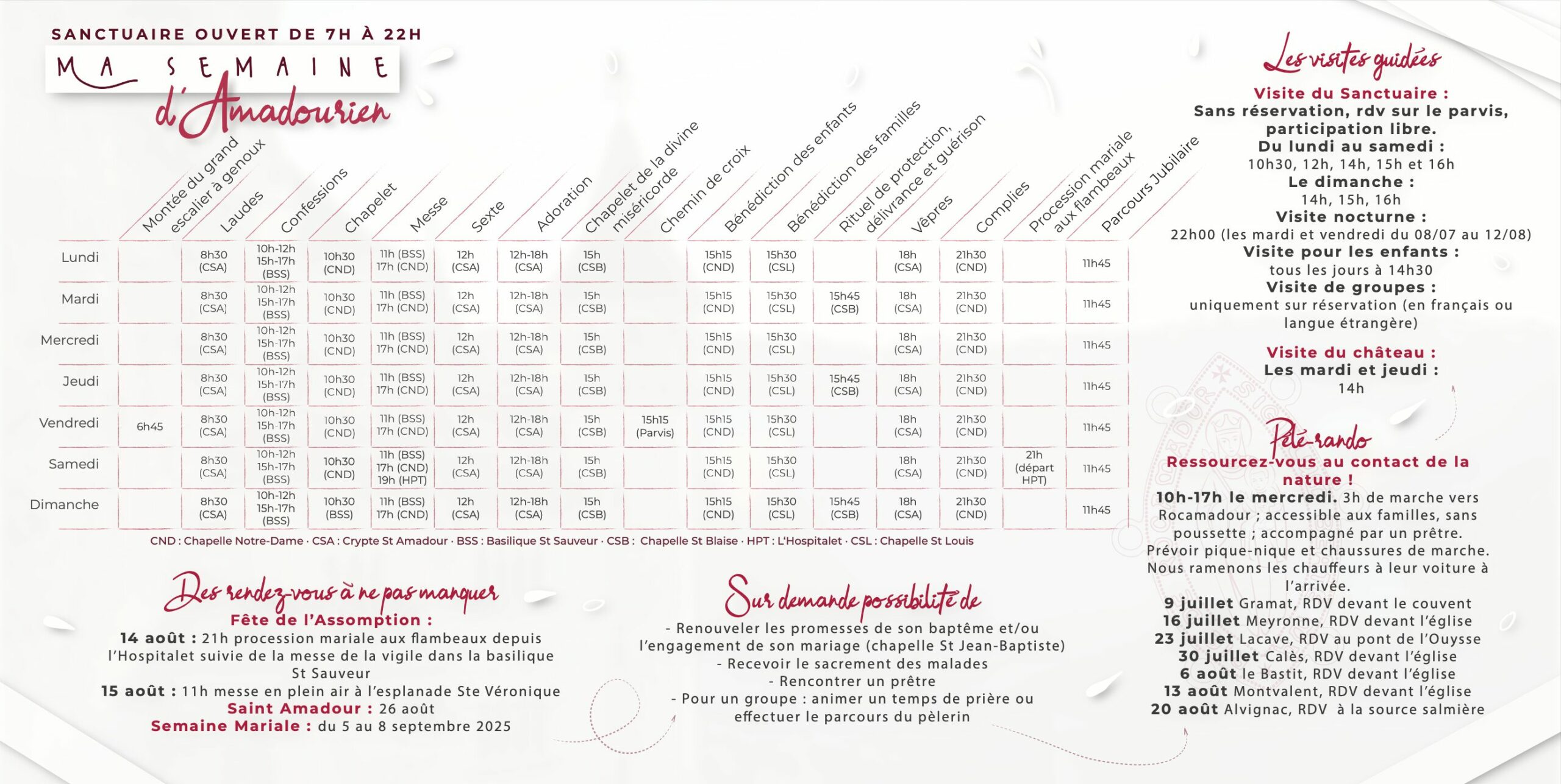 programme de l'été 2025